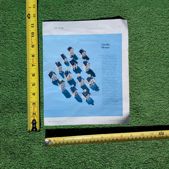 Conde Nast Magazine Delft Dutch KLM House 1page Christopher Bonanos Article  EUC - Picture 3 of 3